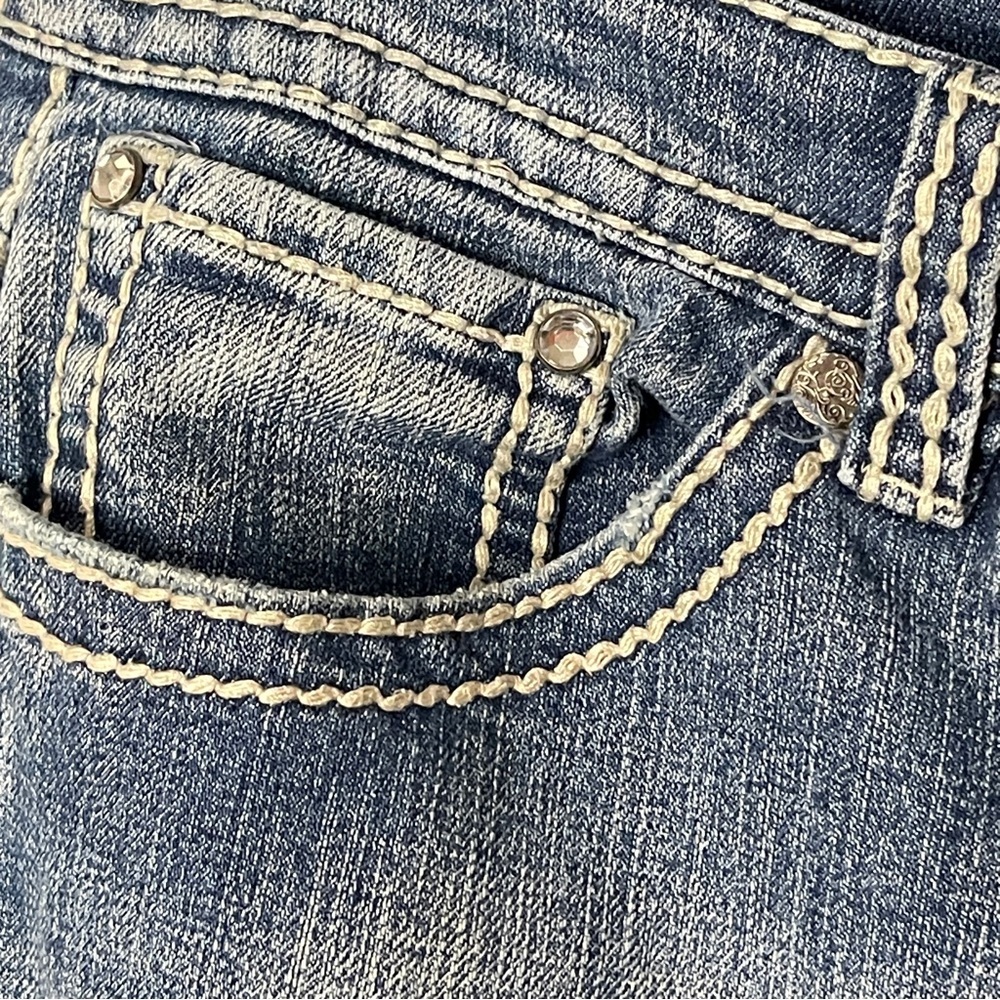WOMEN’S VINTAGE Capri Jeans with Embellished Pockets, 14W - Picture 5 of 10